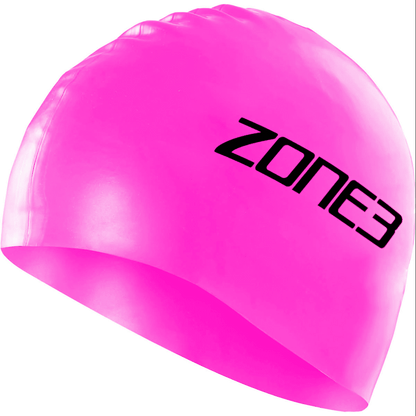 Zone 3 Silicone Swim Cap - Pink