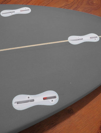 Rebel Mini Mal Surfboard - Dark Grey Tail Dip - Tail